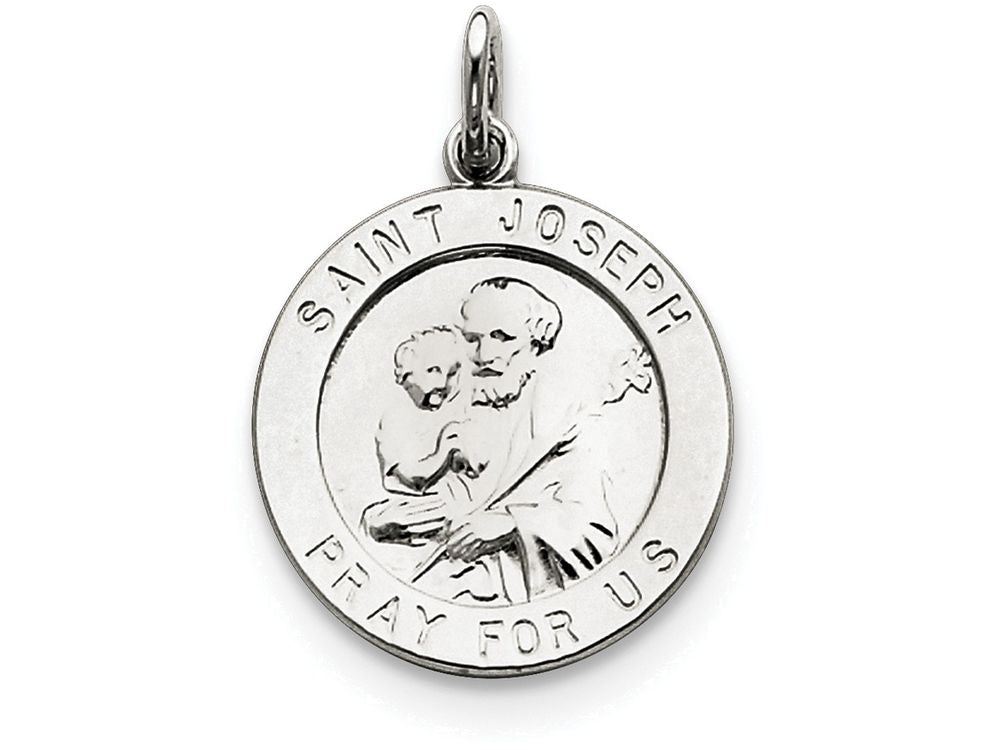 FJC Finejewelers Sterling Silver Saint Joseph Medal Pendant Necklace - Chain Included