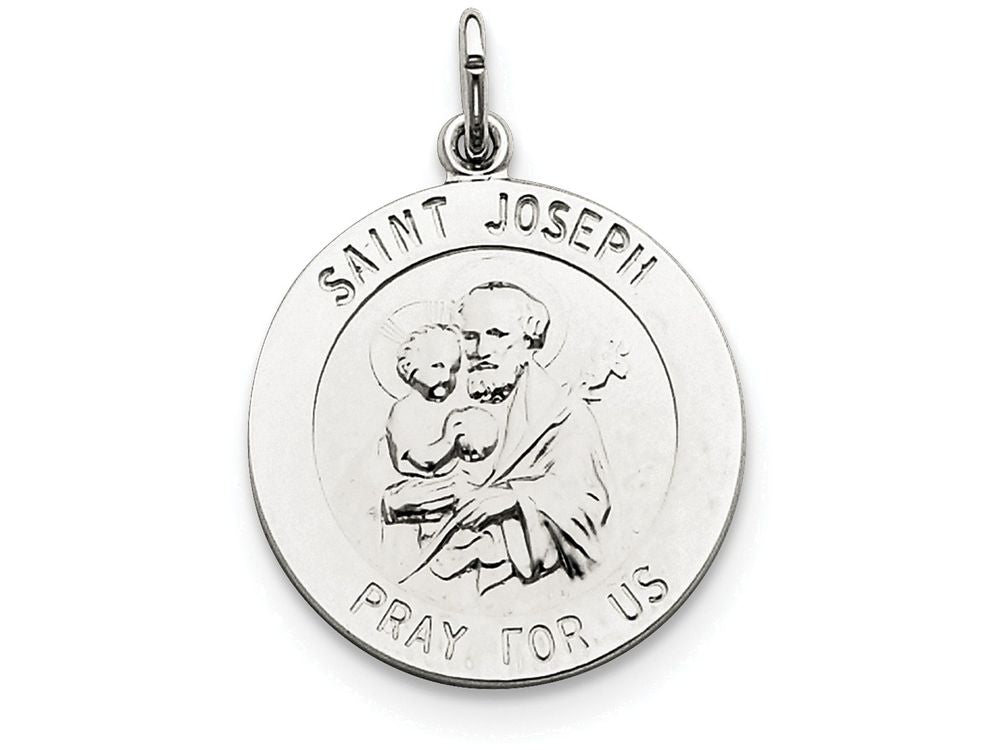 FJC Finejewelers Sterling Silver Saint Joseph Medal Pendant Necklace - Chain Included