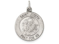 FJC Finejewelers Sterling Silver Antiqued Saint Joseph Medal Pendant Necklace - Chain Included