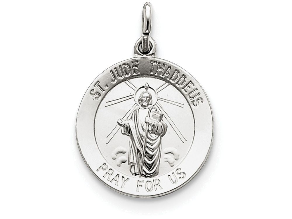 FJC Finejewelers Sterling Silver Saint Jude Thaddeus Medal Pendant Necklace - Chain Included