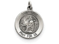 FJC Finejewelers Sterling Silver Antiqued Saint Luke Medal Pendant Necklace - Chain Included