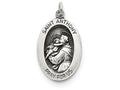 FJC Finejewelers Sterling Silver Antiqued Saint Anthony Medal Pendant Necklace - Chain Included