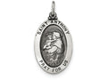 FJC Finejewelers Sterling Silver Antiqued Saint Anthony Medal Pendant Necklace - Chain Included