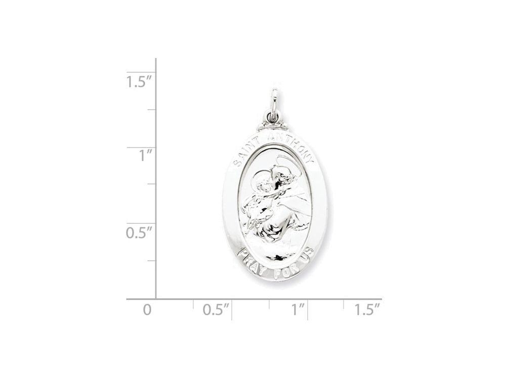 FJC Finejewelers Sterling Silver Saint Anthony Medal Pendant Necklace - Chain Included