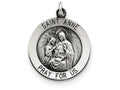 FJC Finejewelers Sterling Silver Antiqued Saint Anne Medal Pendant Necklace - Chain Included
