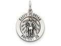 FJC Finejewelers Sterling Silver Antiqued Saint Florian Medal Pendant Necklace - Chain Included