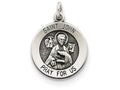 FJC Finejewelers Sterling Silver Antiqued Saint John Medal Pendant Necklace - Chain Included