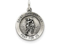 FJC Finejewelers Sterling Silver Antiqued Saint John The Baptist Medal Pendant Necklace - Chain Included