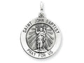 FJC Finejewelers Sterling Silver Antiqued Saint John The Baptist Medal Pendant Necklace - Chain Included