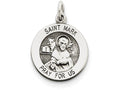 FJC Finejewelers Sterling Silver Antiqued Saint Mark Medal Pendant Necklace - Chain Included