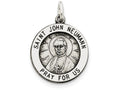 FJC Finejewelers Sterling Silver Antiqued Saint John Neuman Medal Pendant Necklace - Chain Included