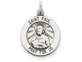 FJC Finejewelers Sterling Silver Antiqued Saint Paul Medal Pendant Necklace - Chain Included