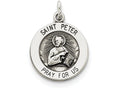 FJC Finejewelers Sterling Silver Antiqued Saint Peter Medal Pendant Necklace - Chain Included