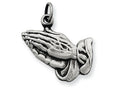 FJC Finejewelers Sterling Silver Antiqued Praying Hands Charm