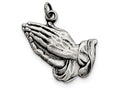 FJC Finejewelers Sterling Silver Antiqued Praying Hands Charm