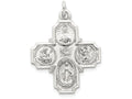 FJC Finejewelers Sterling Silver 4-way Medal Pendant Necklace - Chain Included