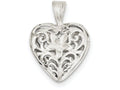 FJC Finejewelers Sterling Silver Filigree Heart Charm