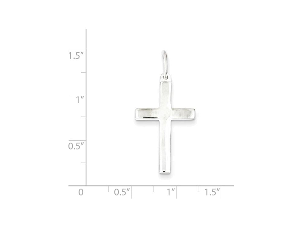 FJC Finejewelers Sterling Silver Polished Cross Pendant Necklace - Chain Included