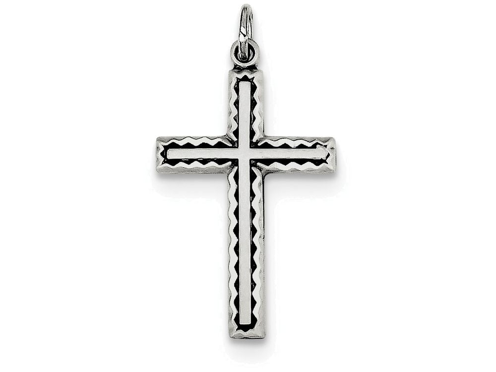 FJC Finejewelers Sterling Silver Antiqued Cross Charm