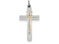 FJC Finejewelers Sterling Silver Rosary Cross Pendant Necklace - Chain Included