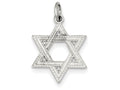 FJC Finejewelers Sterling Silver Satin Star Of David Charm