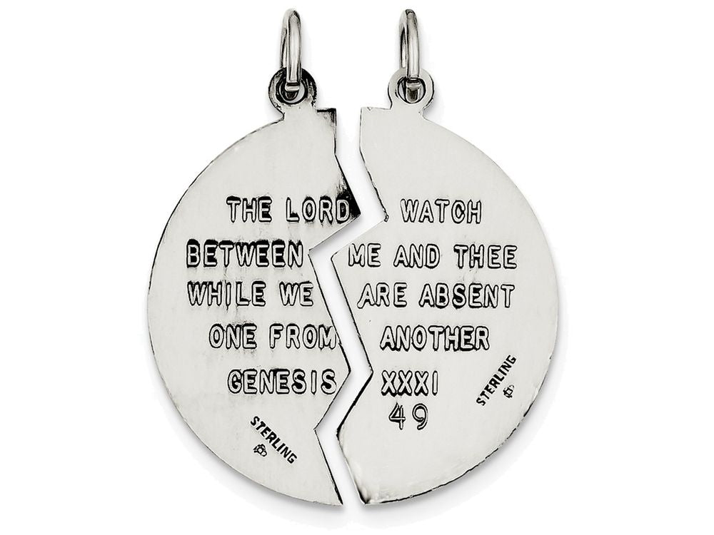 FJC Finejewelers Sterling Silver Antiqued Mitzpah Charm