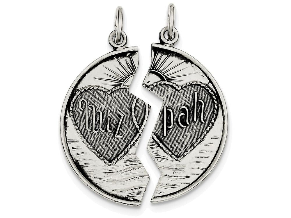 FJC Finejewelers Sterling Silver Antiqued Mitzpah Charm