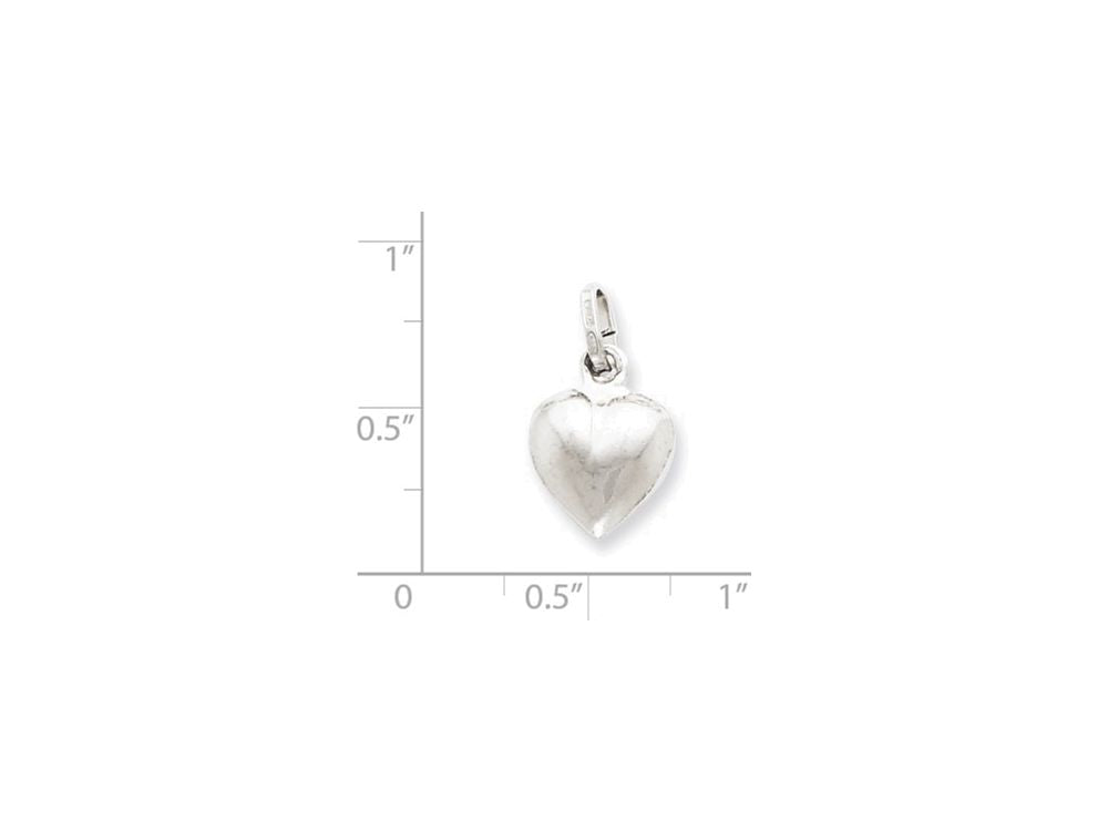 FJC Finejewelers Sterling Silver Puffed Heart Charm