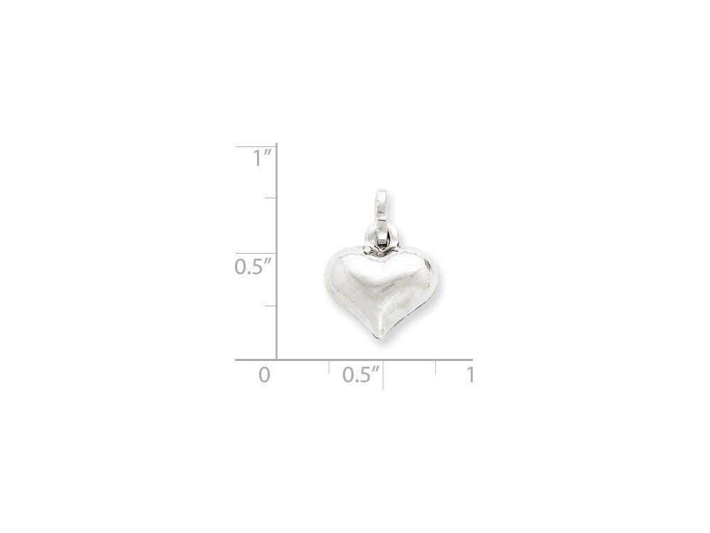 FJC Finejewelers Sterling Silver Puffed Heart Charm