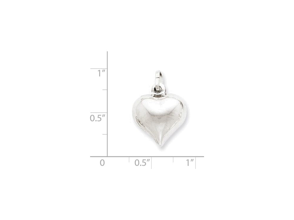 FJC Finejewelers Sterling Silver Puffed Heart Charm