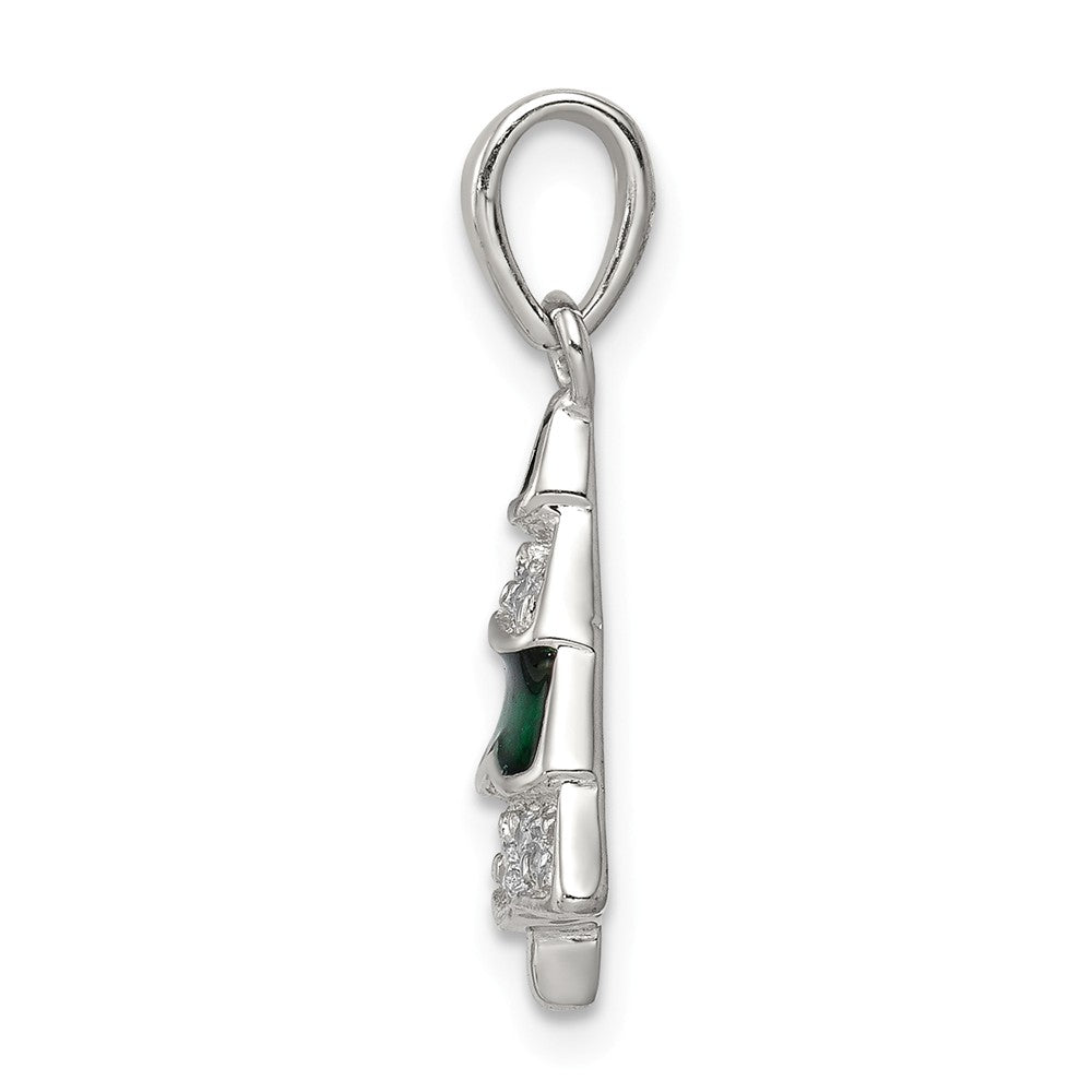 FJC Finejewelers Sterling Silver Cubic Zirconia Christmas Tree Pendant Necklace - Chain Included