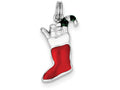 FJC Finejewelers Sterling Silver Enamel Stocking Charm