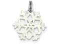 FJC Finejewelers Sterling Silver Enameled Snowflake Charm