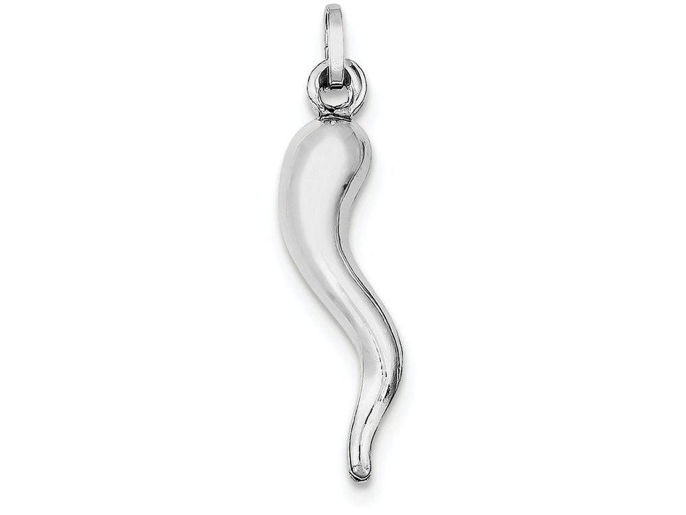 FJC Finejewelers Sterling Silver Italian Horn Pendant Necklace - Chain Included