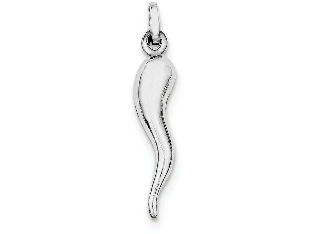 FJC Finejewelers Sterling Silver Italian Horn Pendant Necklace - Chain Included