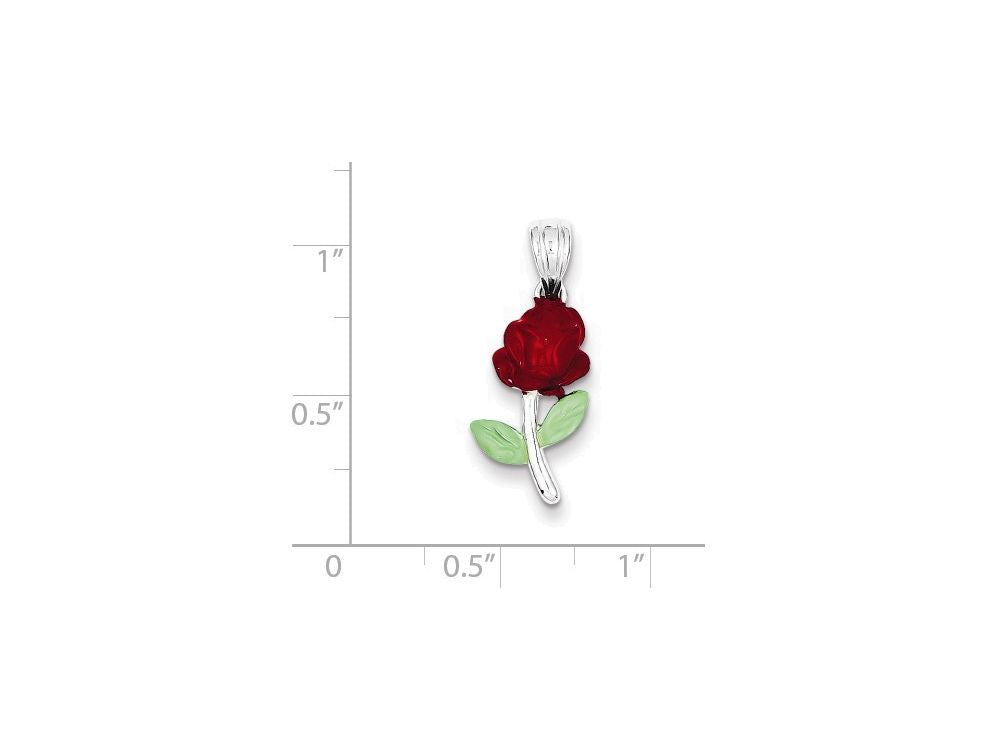 FJC Finejewelers Sterling Silver Enamel Flower Charm