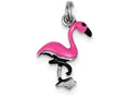 FJC Finejewelers Sterling Silver Enamel Flamingo Charm