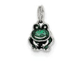 FJC Finejewelers Sterling Silver Green Enameled Frog Charm