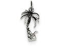 FJC Finejewelers Sterling Silver Antiqued Palm Tree Charm