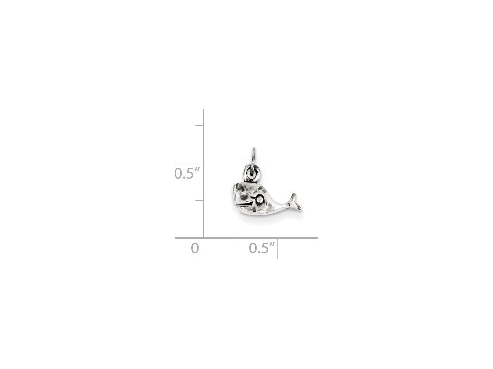 FJC Finejewelers Sterling Silver Antiqued Whale Charm