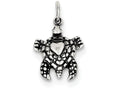 FJC Finejewelers Sterling Silver Antiqued Sea Turtle Charm