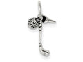 FJC Finejewelers Sterling Silver Antiqued Golfer's Charm