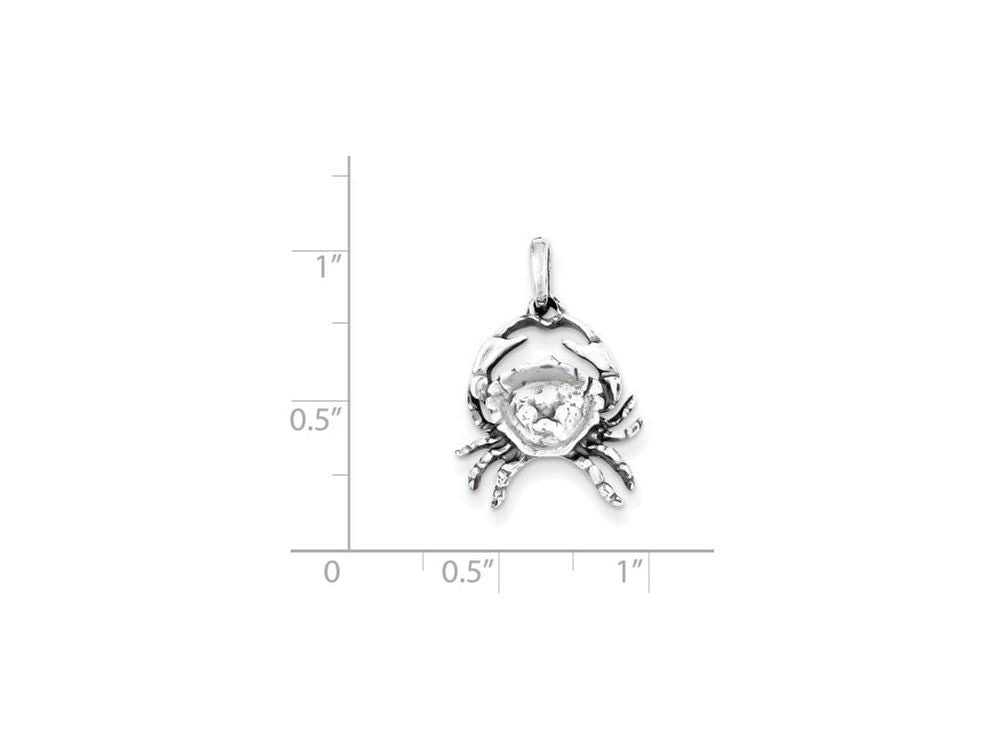 FJC Finejewelers Sterling Silver Antiqued Cancer Pendant Necklace - Chain Included