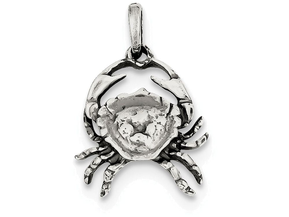 FJC Finejewelers Sterling Silver Antiqued Cancer Pendant Necklace - Chain Included