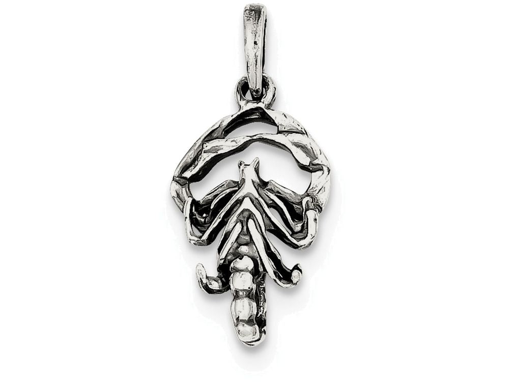 FJC Finejewelers Sterling Silver Antiqued Scorpio Pendant Necklace - Chain Included