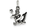 FJC Finejewelers Sterling Silver Antiqued Aquarius Pendant Necklace - Chain Included
