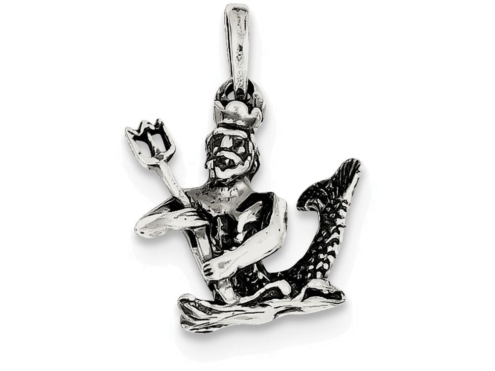 FJC Finejewelers Sterling Silver Antiqued Aquarius Pendant Necklace - Chain Included
