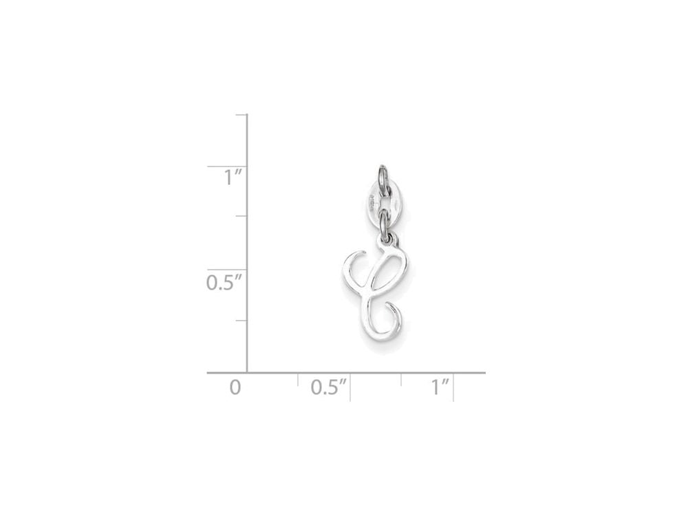 FJC Finejewelers Sterling Silver Initial C Pendant Necklace - Chain Included