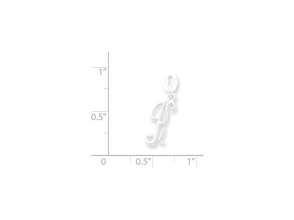 FJC Finejewelers Sterling Silver Initial K Pendant Necklace - Chain Included