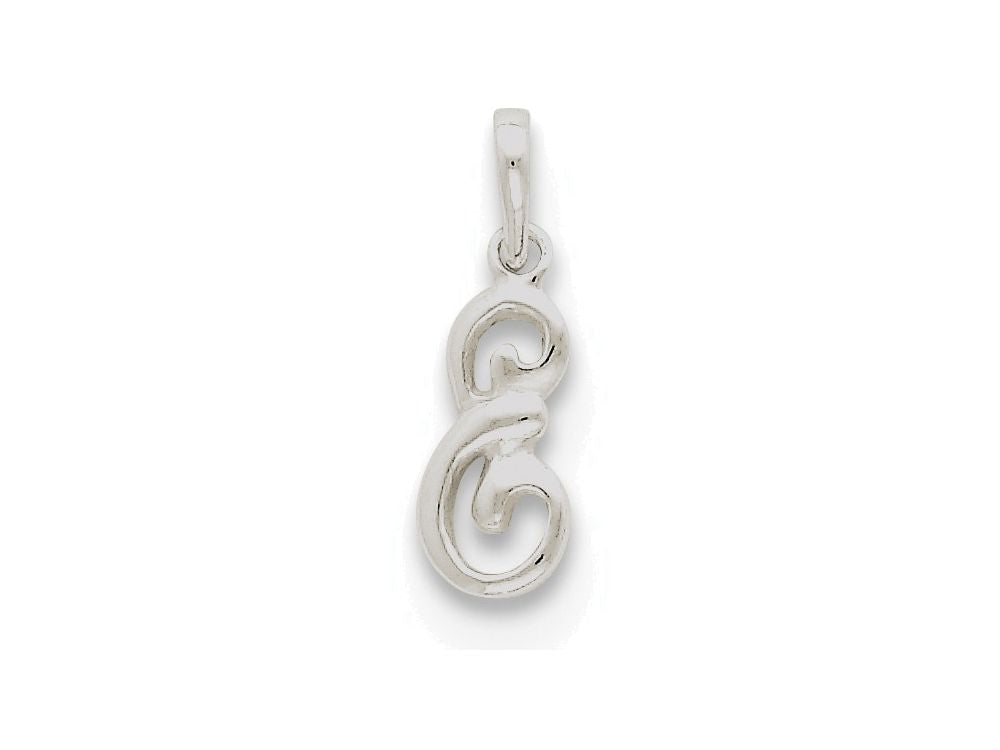 FJC Finejewelers Sterling Silver Initial E Pendant Necklace - Chain Included